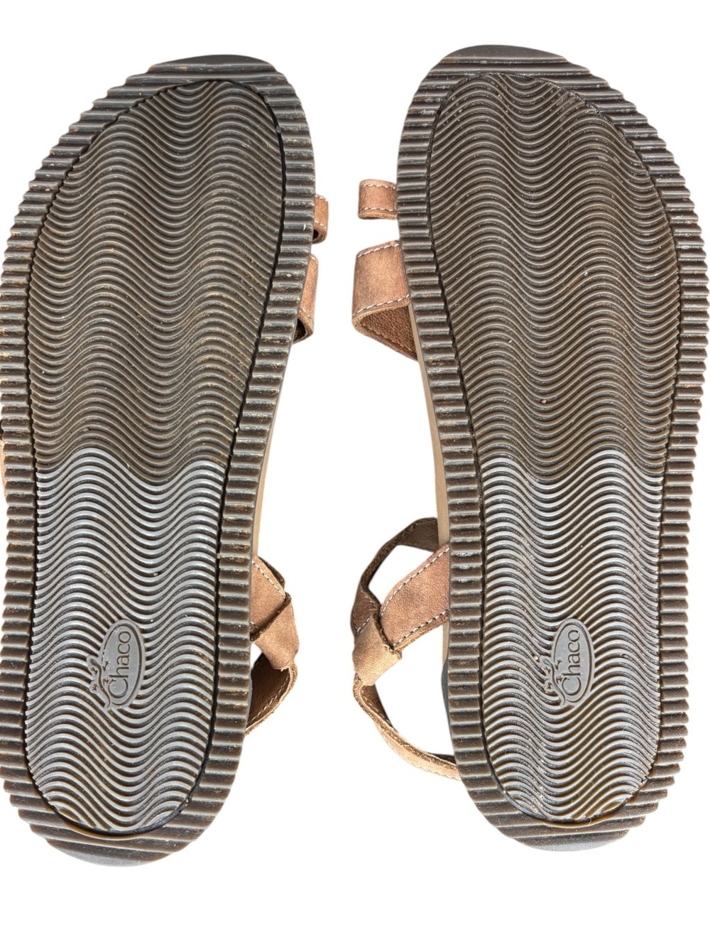 Chaco Tulip Leather Toe Ring Sandals Brown Strappy Womens Size 10 - Picture 9 of 12